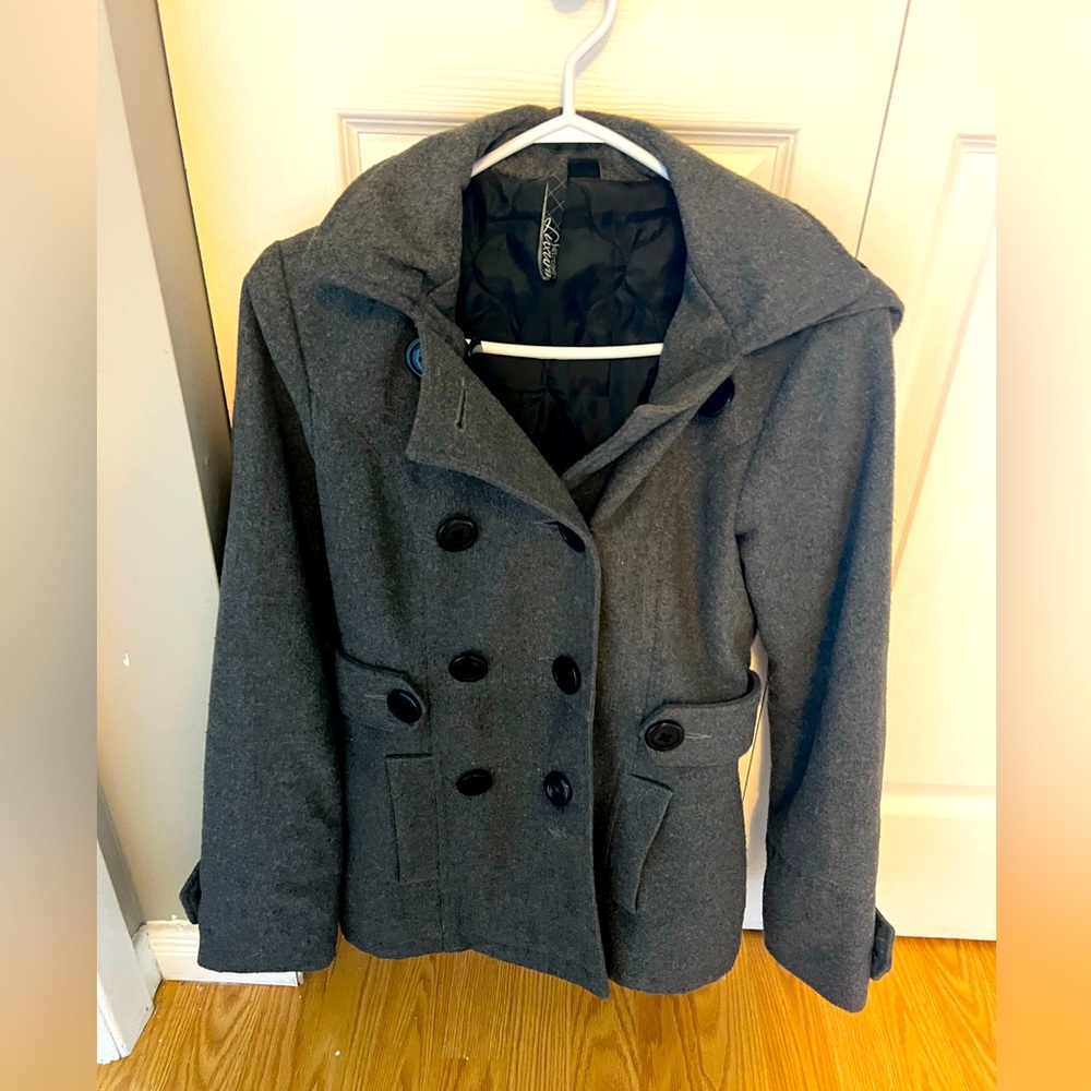 Charcoal Pea coat.